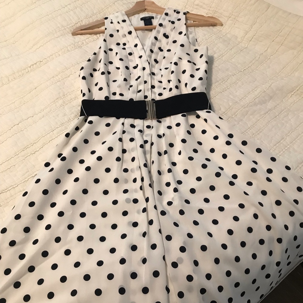 Polka dot a-line dress